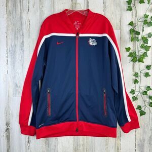Gonzaga Bulldogs Nike Dri Fit Jacket Coat Full Zip Men's Large Red White Blue